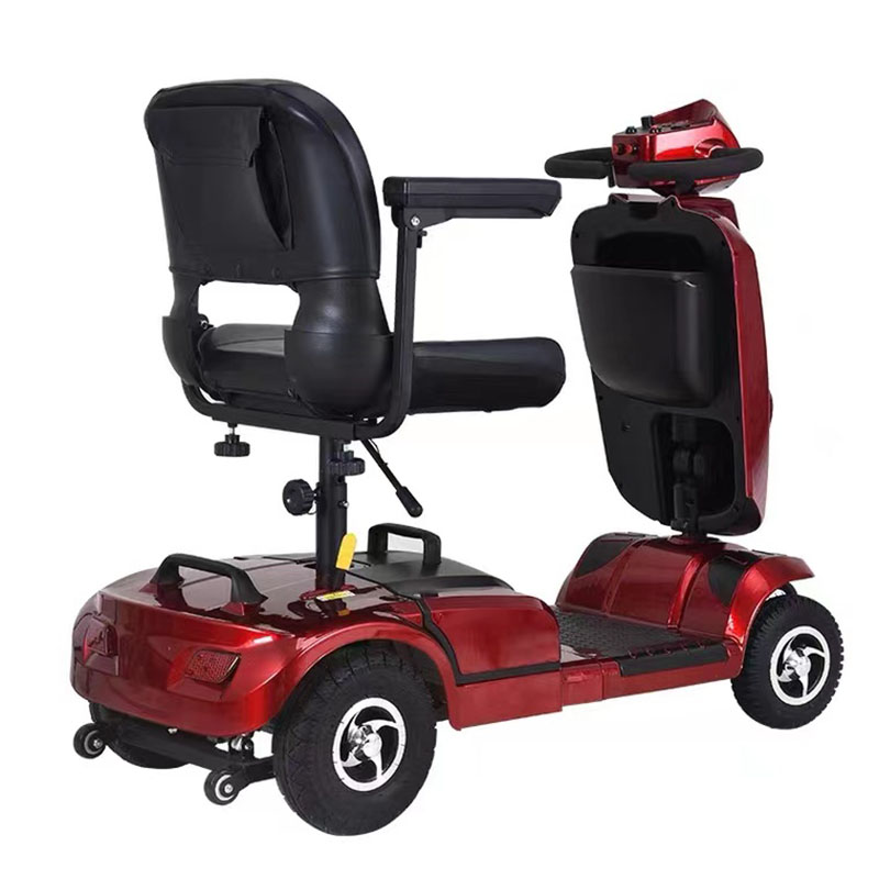 Scooter de mobilidade eléctrica de cesta traseira, scooter de viaxes de 4 rodas (2)