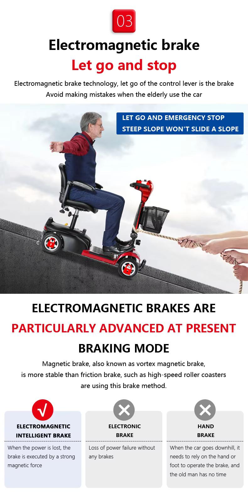 Folding Mobility Electric Scooter for Seniors - 2024 Model, 4 Wheel Power