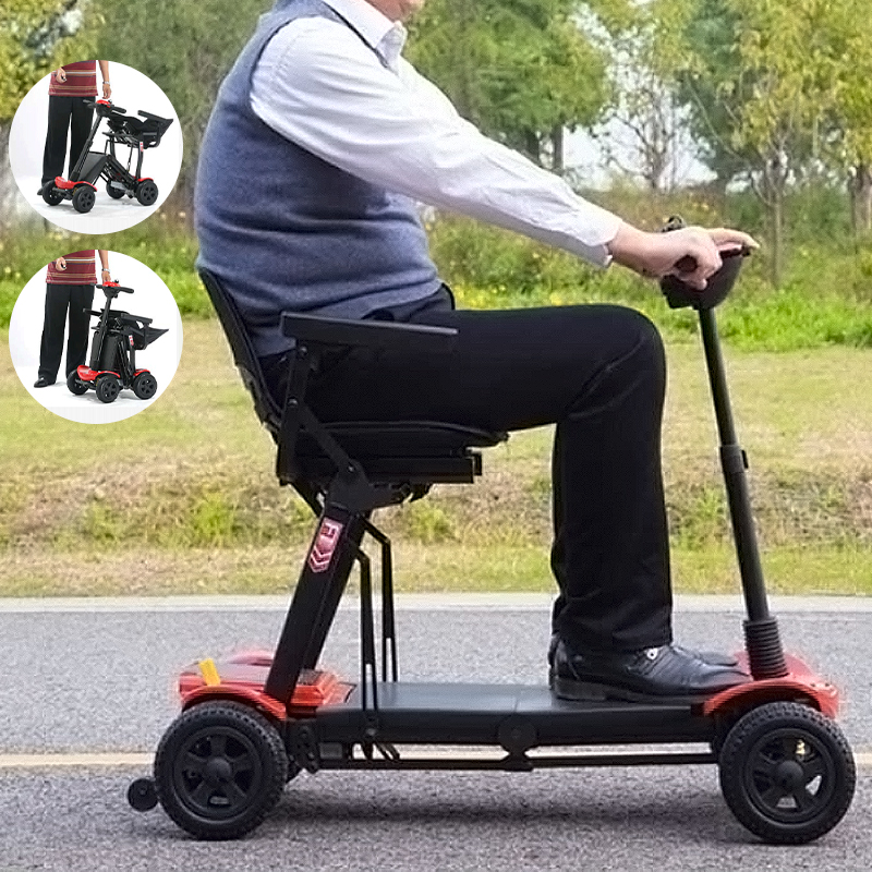 Lightweight Scooter for Elderly - Automatic Folding, Portable & Safe