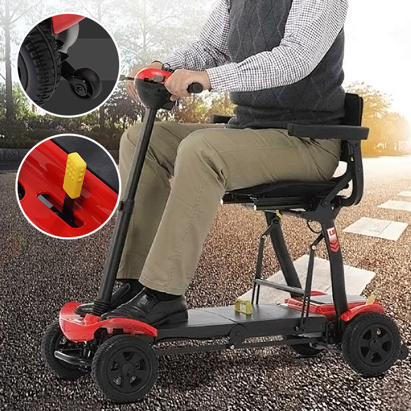 Lightweight Scooter for Elderly - Automatic Folding, Portable & Safe