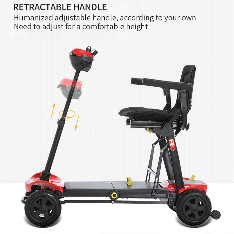 Lightweight Scooter for Elderly - Automatic Folding, Portable & Safe