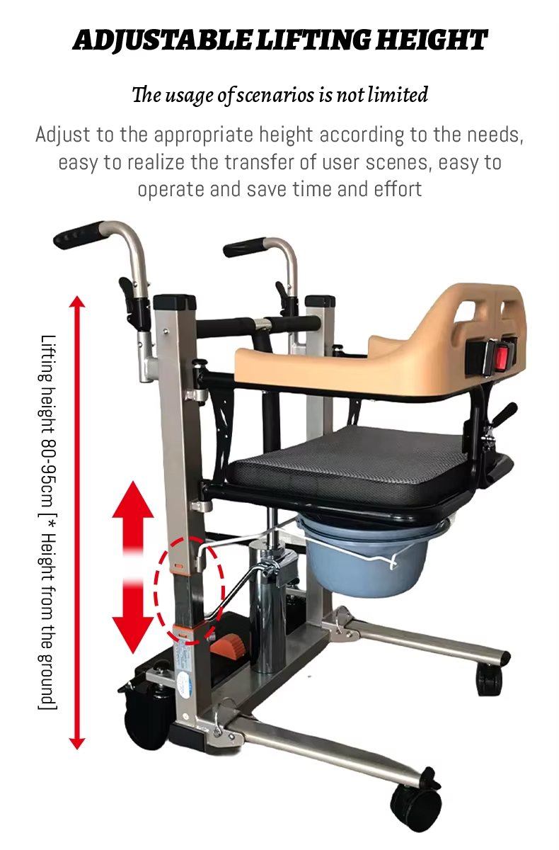 Portable Lift for Elderly: Multi-Function Wheelchair & Patient Transfer Chair