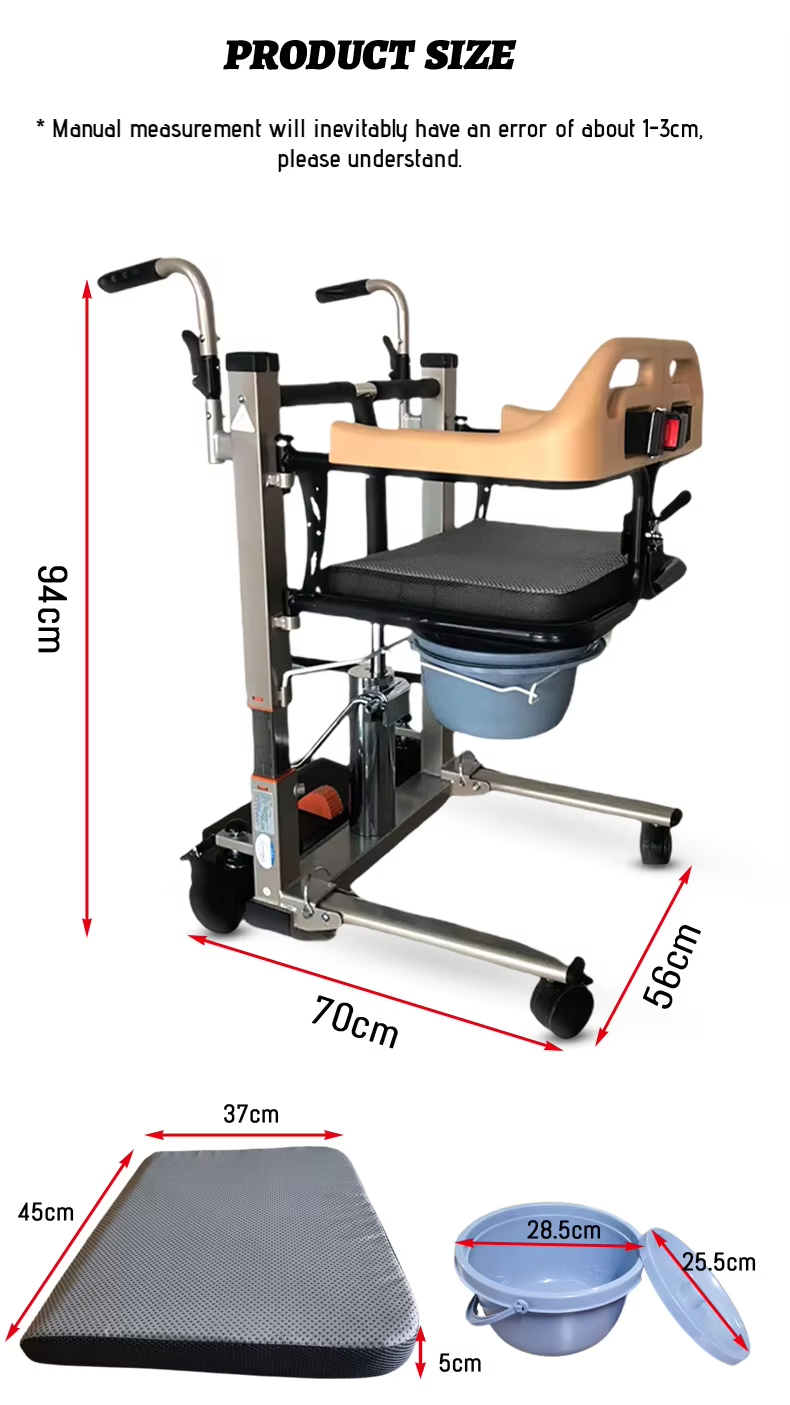 Portable Lift for Elderly: Multi-Function Wheelchair & Patient Transfer Chair