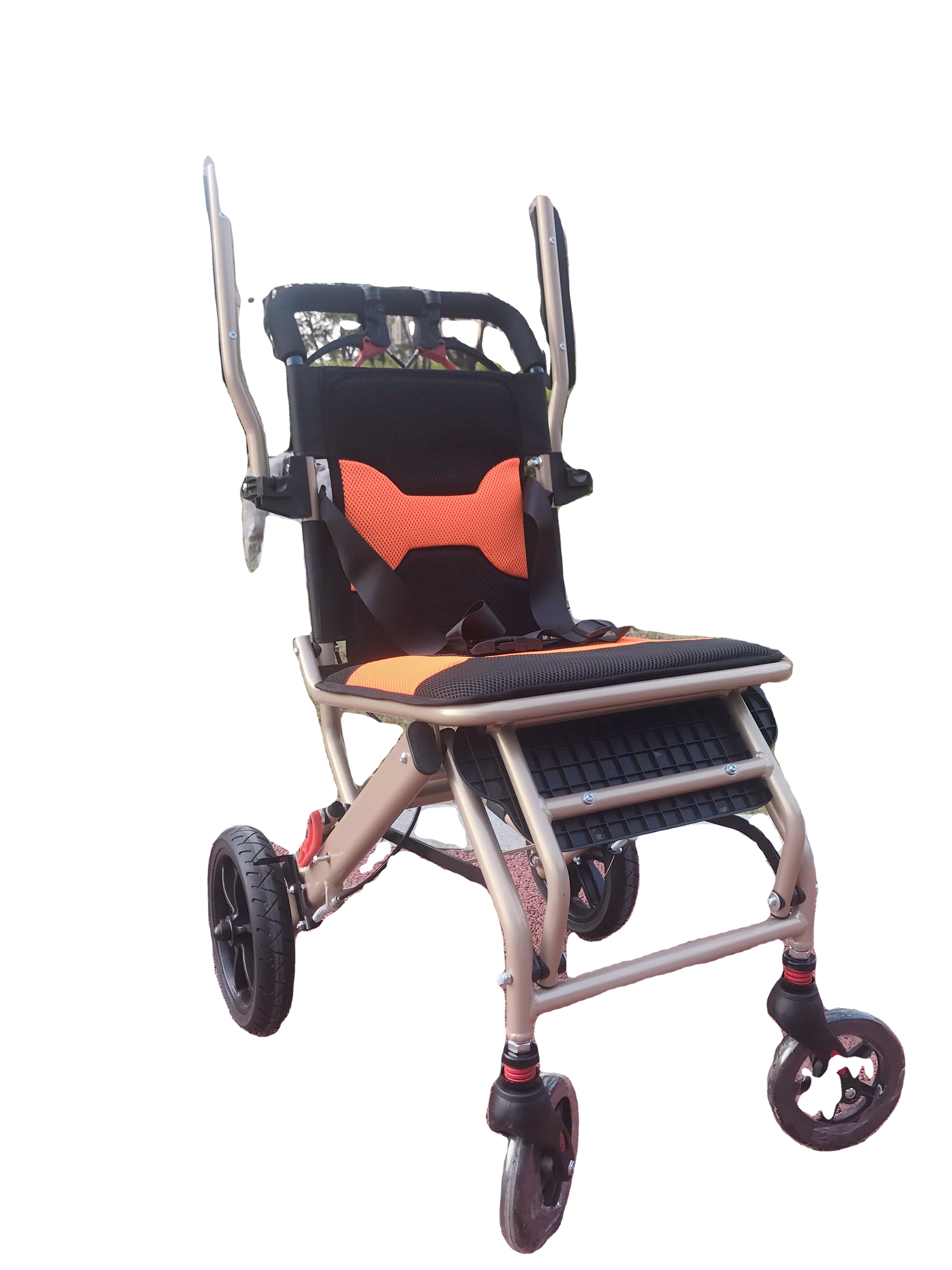 Folding Power Chair Ultralight Manual Wheelchair with Small Wheels