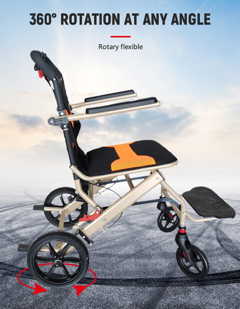 Lightweight Foldable Manual Wheelchair | Portable Aircraft Model Wheelchair | 200KG Capacity | EXC-2013 Lightweight Foldable Manual Wheelchair | Portable Aircraft Model Wheelchair | 200KG Capacity | EXC-2013