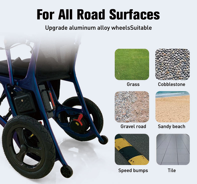 Ultra-Light Carbon Fiber Wheelchair - Comfortable, 15km Range, 100kg Capacity