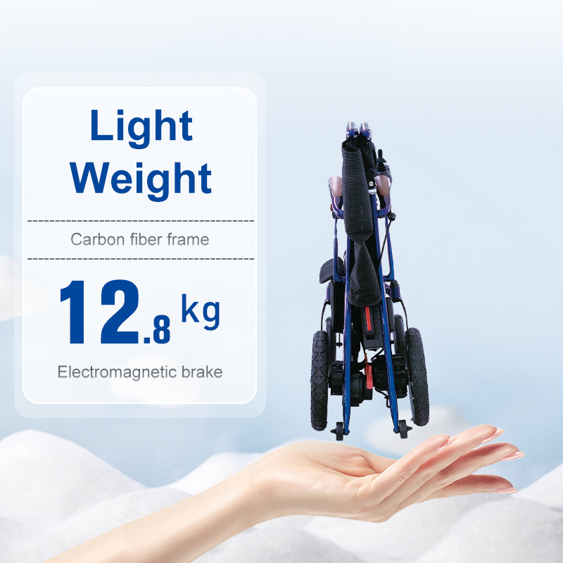 New Carbon Fiber Indoor Electric Folding Wheelchair for Disabled Users