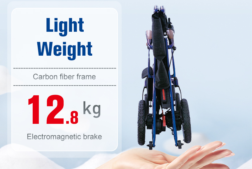 Ultra-Light Carbon Fiber Wheelchair - Comfortable, 15km Range, 100kg Capacity