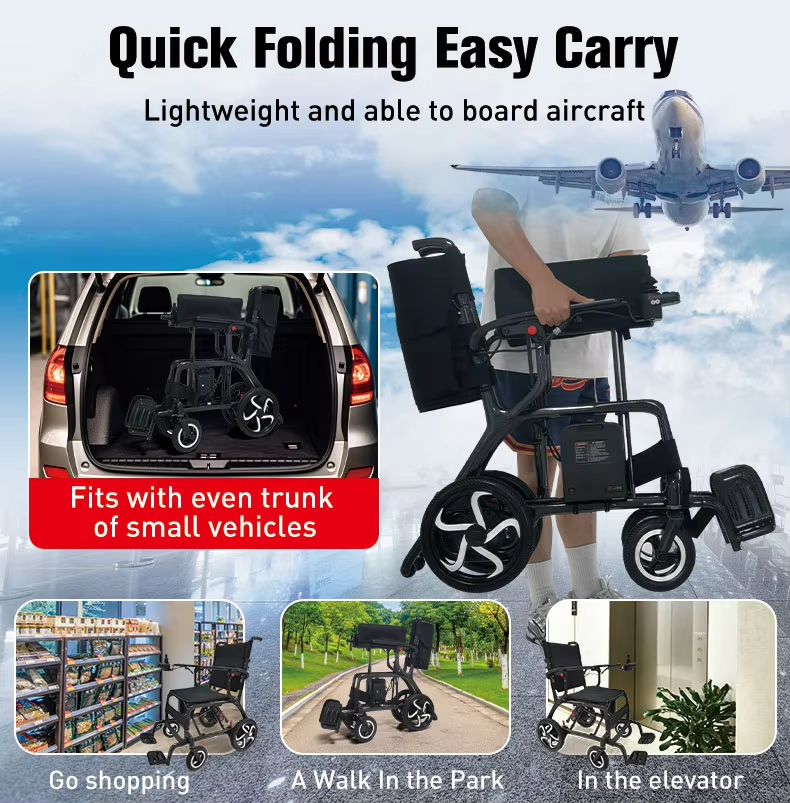 Best Wheelchair for Elderly - Carbon Fiber, 100kg Capacity, 15~30km Range
