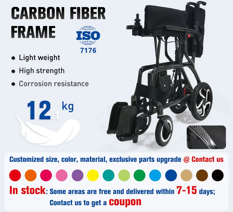 Best Wheelchair for Elderly - Carbon Fiber, 100kg Capacity, 15~30km Range