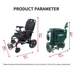 Custom Ultra-Light Aluminum Wheelchair - Remote Controlled, Foldable Design