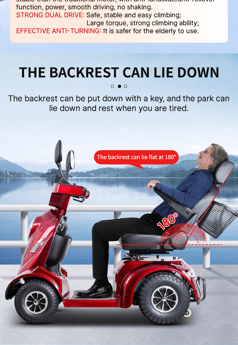 Lightweight Folding Electric Mobility Scooter for Seniors - 9.3 Mile Range