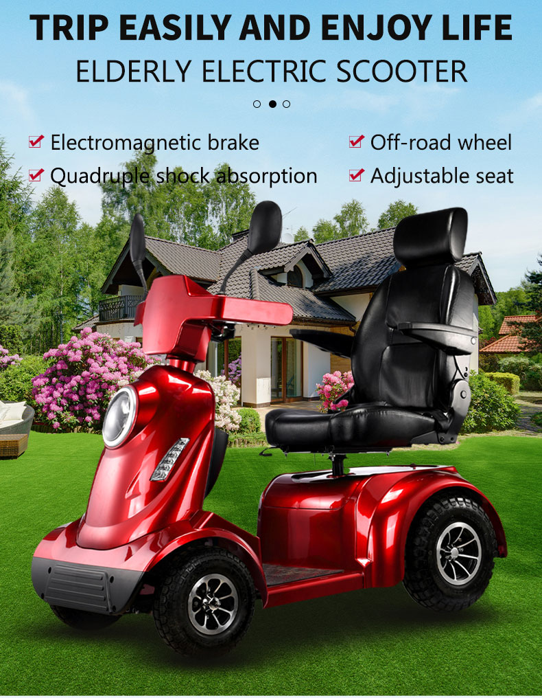 Lightweight Folding Electric Mobility Scooter for Seniors - 9.3 Mile Range