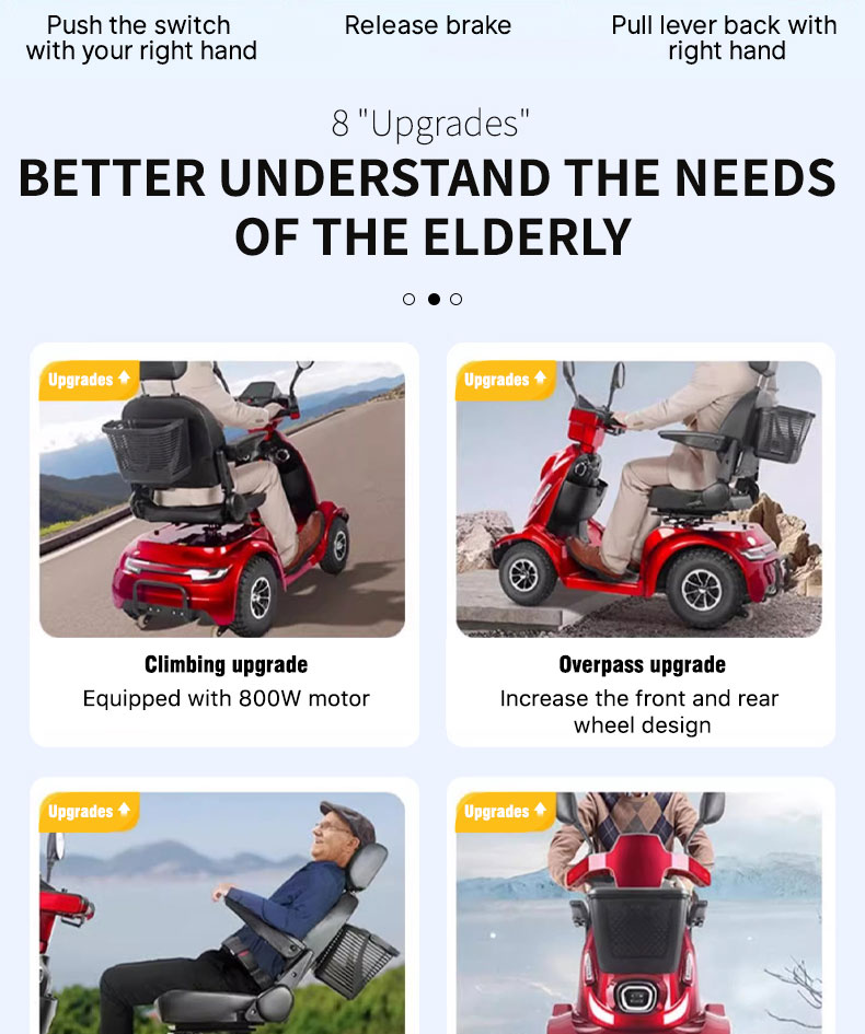 Lightweight Folding Electric Mobility Scooter for Seniors - 9.3 Mile Range