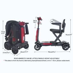 Heavy-Duty All-Terrain Steel-Frame Mobility Scooter with Wheelchair Integration