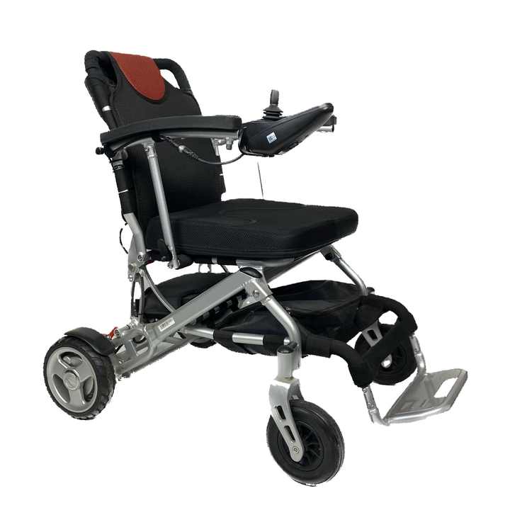 Compact Dual Brushless Motor Electric Wheelchair - 120kg Capacity, 12-20km Range, Foldable Design