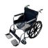 Portable Manual Wheelchair - Collapsible Steel Frame, 120kg Weight Capacity, 24" Outdoor Wheels for Seniors & Disabled