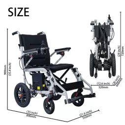 Ultra-Light Aluminum Alloy Electric Folding Wheelchair