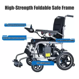 Foldable Electric Wheelchair Dual Motor CE ISO