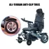 Auto Folding Lightweight Electric Wheelchair 35KM Range CE ISO Certified