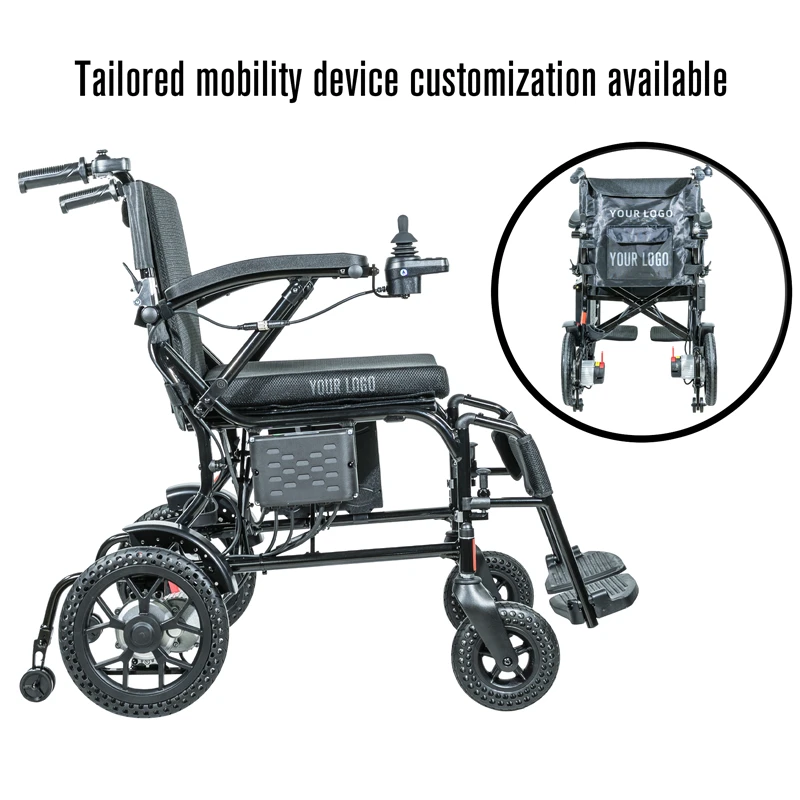 Lightweight Foldable Electric Wheelchair Rear Remote Control CE ISO Certified Lightweight Foldable Electric Wheelchair Rear Remote Control CE ISO Certified