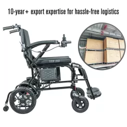 Remote Control Foldable Electric Wheelchair 18km Range CE Approved