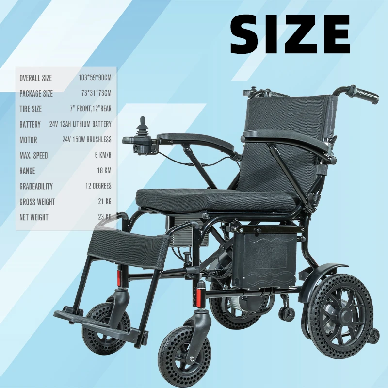 Foldable Electric Wheelchair with Remote Control, CE ISO Certified for Caregivers Foldable Electric Wheelchair with Remote Control, CE ISO Certified for Caregivers