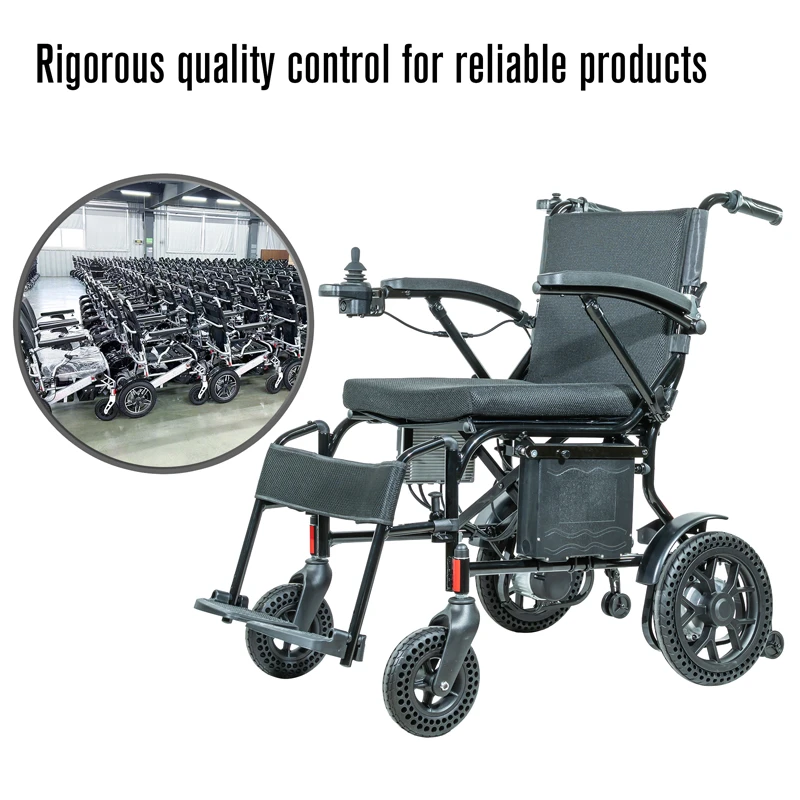 Lightweight Foldable Electric Wheelchair Rear Remote Control CE ISO Certified Lightweight Foldable Electric Wheelchair Rear Remote Control CE ISO Certified