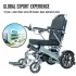 Foldable Electric Wheelchair Dual Battery Long Range CE ISO Certified