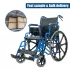 Foldable Manual Wheelchair 120kg Capacity CE Certified