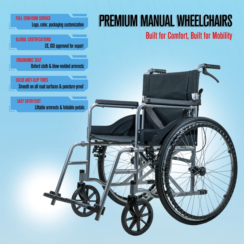 Foldable Manual Wheelchair 120KG Load CE Approved Foldable Manual Wheelchair 120KG Load CE Approved