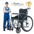 Foldable Manual Wheelchair with Puncture Proof Tires for Nursing Homes EXC-2010