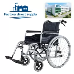 Foldable Aluminum Manual Wheelchair 120KG Load Bearing CE ISO Certified