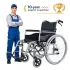 Foldable Aluminum Manual Wheelchair 120kg Load CE ISO Certified EXC-2007