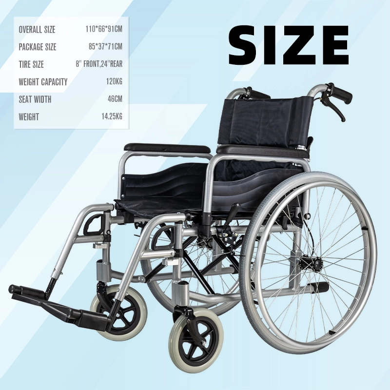 Foldable Aluminum Manual Wheelchair 120KG Load Bearing CE ISO Certified Foldable Aluminum Manual Wheelchair 120KG Load Bearing CE ISO Certified