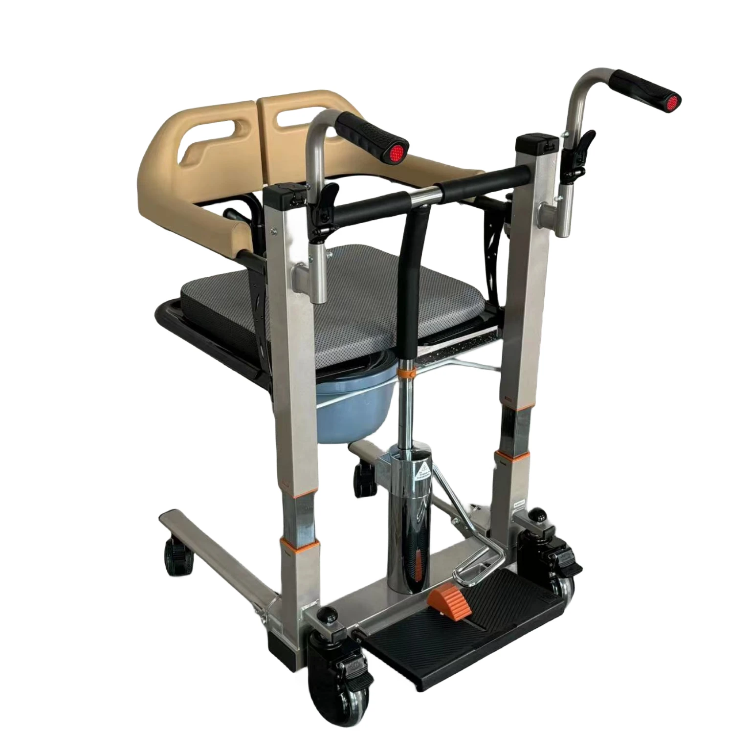 Hydraulic Folding Patient Transfer Chair | Height Adjustable Waterproof | CE Certified Hydraulic Folding Patient Transfer Chair | Height Adjustable Waterproof | CE Certified