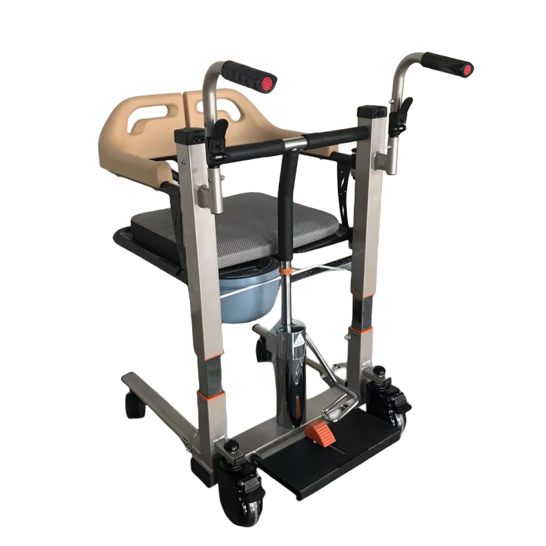 Hydraulic Folding Patient Transfer Chair | Height Adjustable Waterproof | CE Certified Hydraulic Folding Patient Transfer Chair | Height Adjustable Waterproof | CE Certified