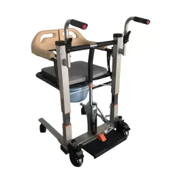 Hydraulic Folding Patient Transfer Chair | Height Adjustable Waterproof | CE Certified