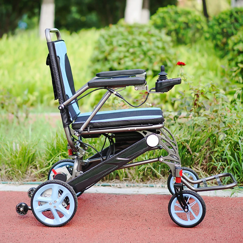 Ultra Light Carbon Magnesium Alloy Folding Electric Wheelchair 24V Brushless Motor CE MDR Certified Ultra Light Carbon Magnesium Alloy Folding Electric Wheelchair 24V Brushless Motor CE MDR Certified