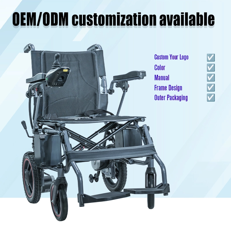 Foldable Electric Wheelchair 100kg Load CE ISO Certified Foldable Electric Wheelchair 100kg Load CE ISO Certified