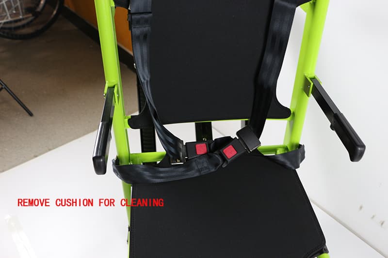 The seat cushion is removable for easy cleaning.