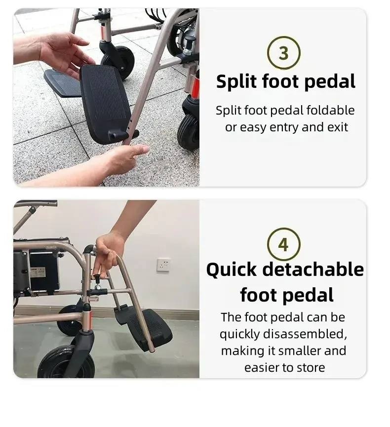 Its foot pedals are removable for going out and reducing space