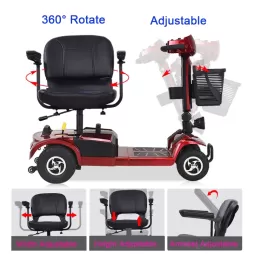 Foldable 4-Wheel Wheelchair Scooter for Adults - Portable Mobility Solution