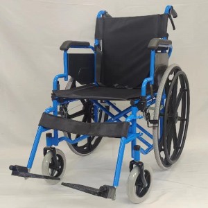 Lightweight Folding Transport Wheelchair Cheap Manual Wheel Chair for Disabled Elderly - Mobility Scooter, Patient Lifter, Stair Climber, Wheelchair - Excellent