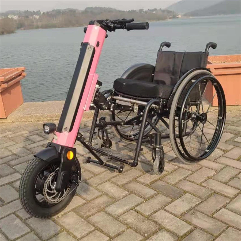 Super Lowest Price Foldable Motorized Wheelchair - Front motor for manual wheelchair driving - Excellent - Excellent detail pictures